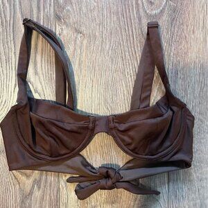 Londre The Amalfi Underwire Tie Back Top- Espresso, size small CA$70